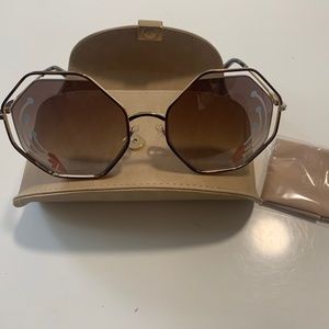 Designer Chloé Poppy Sunglasses Brown